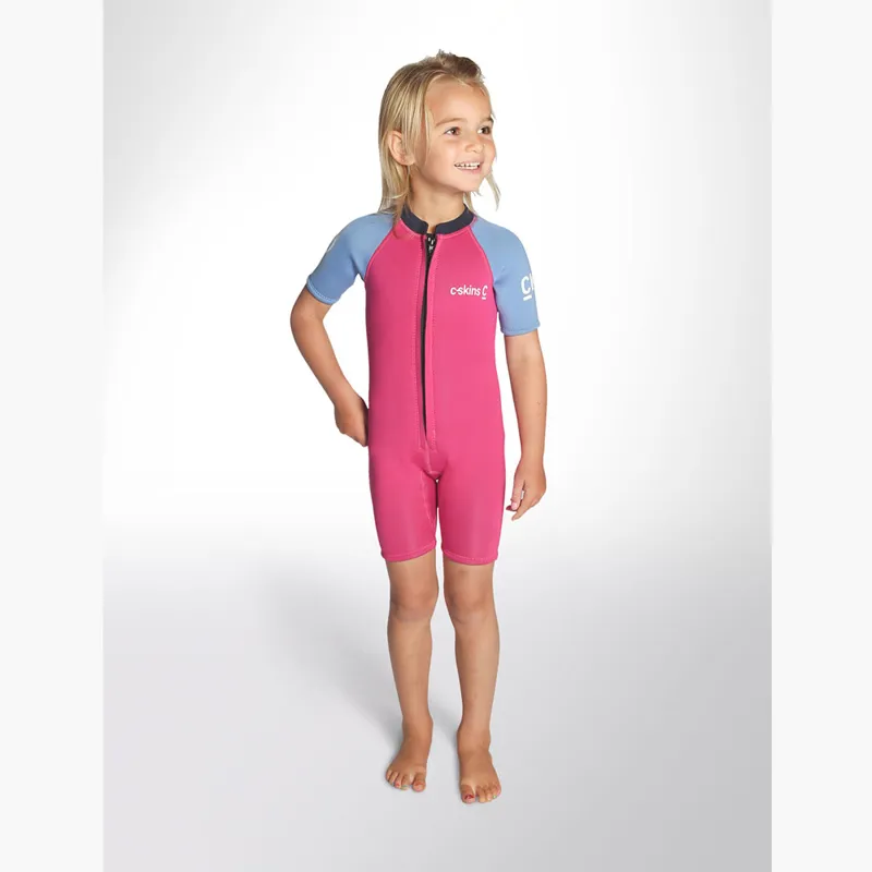 C-Skins C-Kid Baby Shorty Wetsuit Magenta/Powder Blue-2